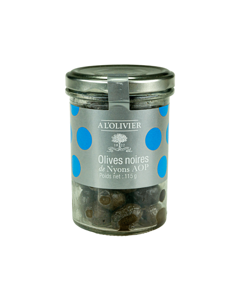 Sorte Oliven fra Nyons AOP, 115 g