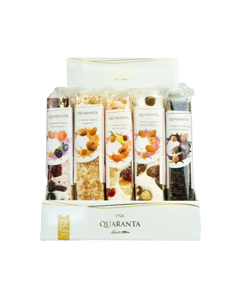 Blød Italiensk Torrone nougatbar, 100 g 5 varianter
