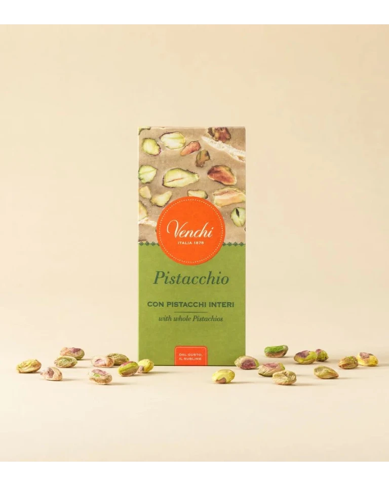 Venchi hvid chokolade med pistaciepasta, salt og ristede pistacienødder, 95 g