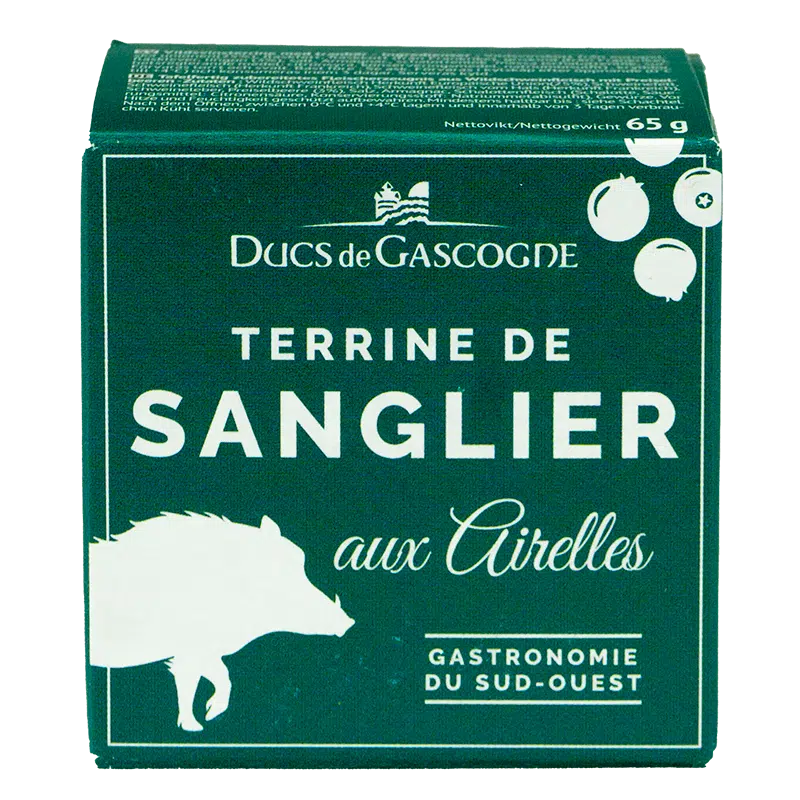 Vildsvinterrine med tyttebær, Ducs de Gascogne, 65g