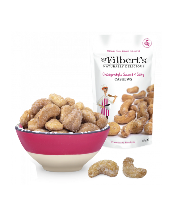 Filbert Chicago style søde og salte cashews, 100 g