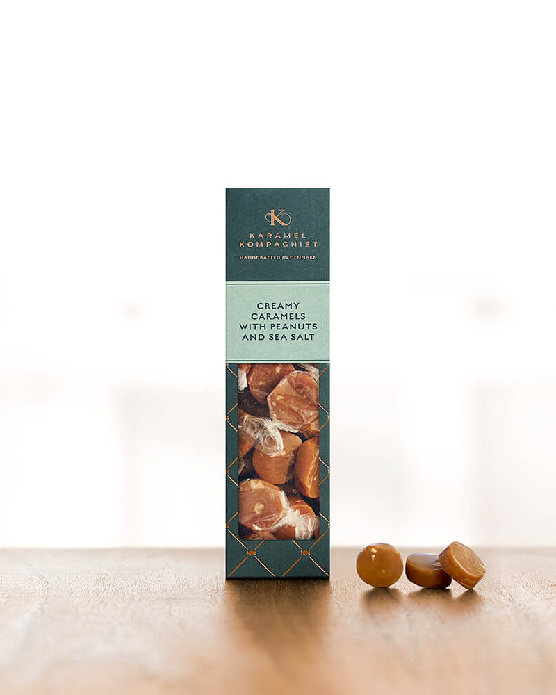 Flødekarameller med peanuts og sydesalt fra Karamel Kompagniet