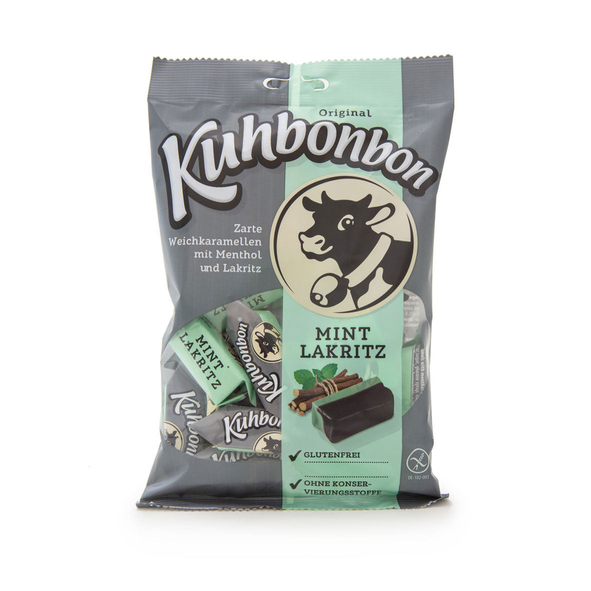 Mint-Lakridskarameller Kuhbonbon, 200 g